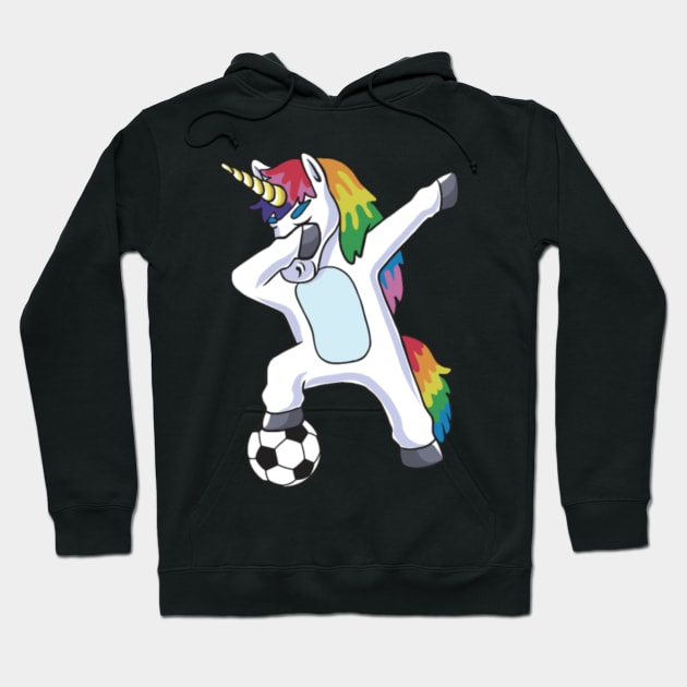 Dabbing Unicorn Soccer Hoodie by Kink4on